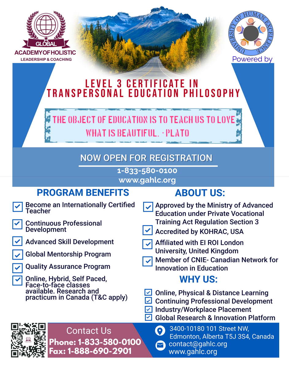 Level 3 Certificate in Transpersonal Education Philosophy